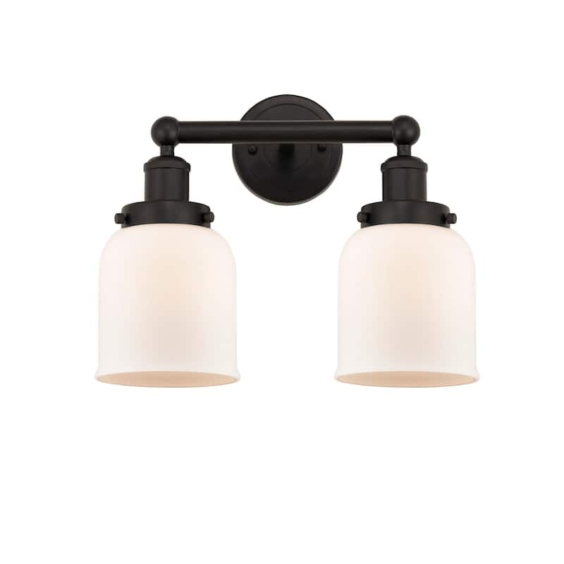 Innovations Lighting 616-2W-10-16 Bell Vanity Bell 2 Light 16" Wide - Oil Rubbed Bronze / Matte White