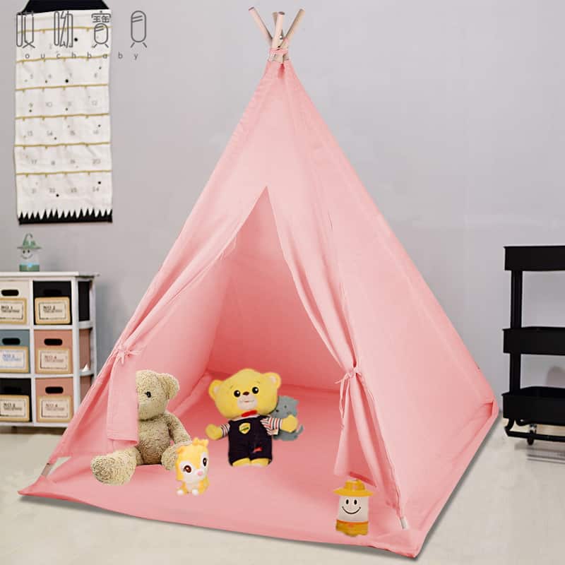 Indoor Dollhouse Indian Play Tent Children Teepee Tent - 47 in. x 47 in.x 52 in.