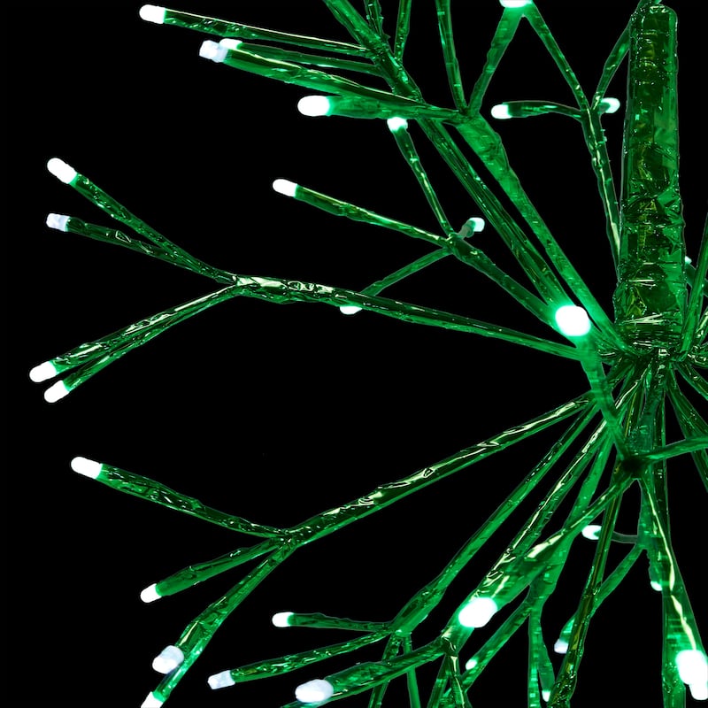 Alpine Corporation 16"H Indoor Holiday 3D Snowflake Hanging Ornament with LED Lights