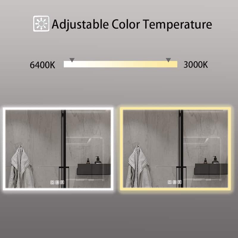 Clihome LED Lighted Bathroom Wall Mounted Mirror