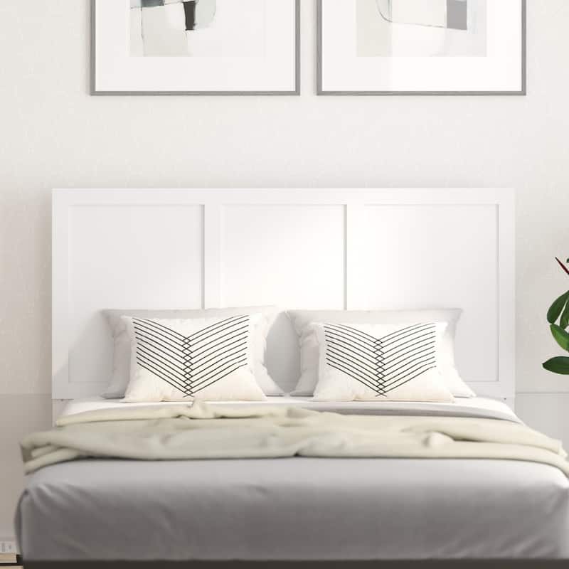 Solid Wood Paneled Headboard Only
