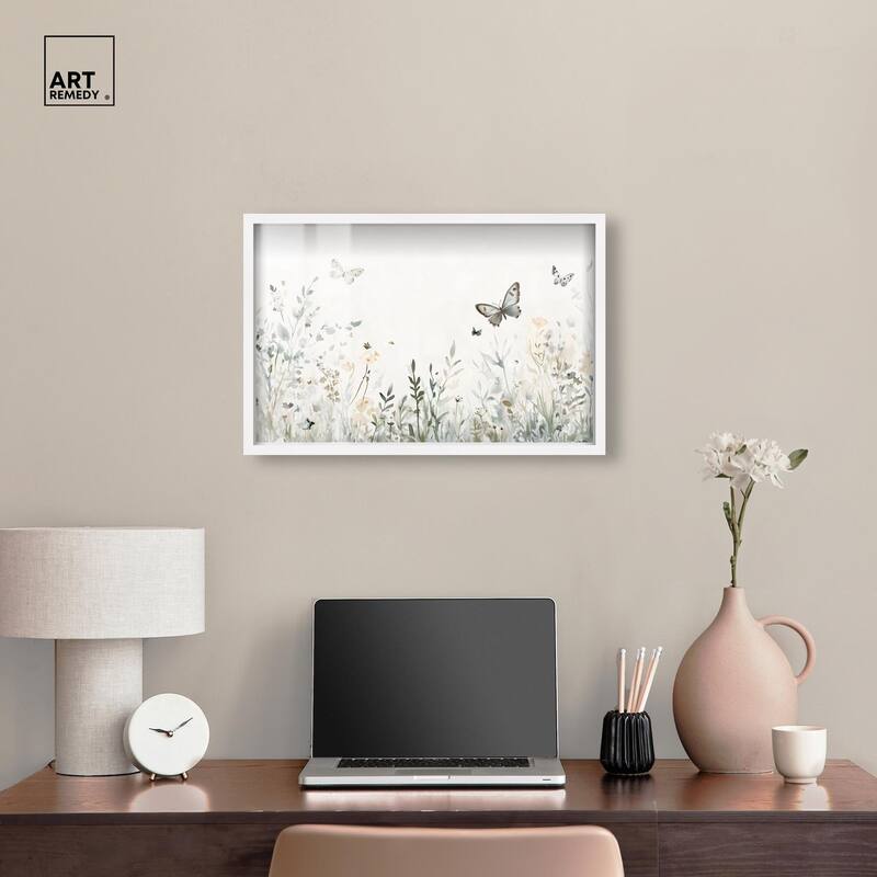 Butterfly Field Shadowbox by Art Remedy