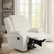 preview thumbnail 55 of 101, Overstuffed Cotton Corduroy Manual Pushback Recliner with Wide Armrest Beige Corduroy/1-Piece