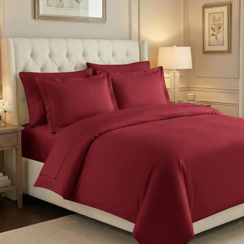 Superior 700 Thread Count Solid 3 Piece 100-percent Egyptian Cotton Duvet Cover Set