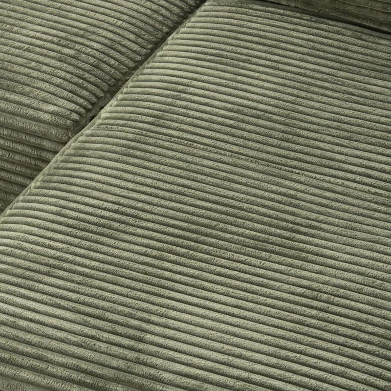 133.4" U-Shaped Corduroy Sectional Sofa with Cup Holders, No Assembly Required