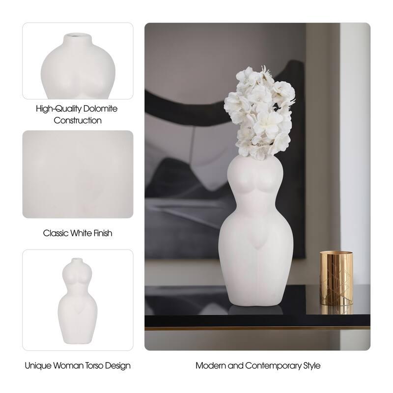 Contemporary Torso Vase - Sculptural Body Form Vase for Home Decor