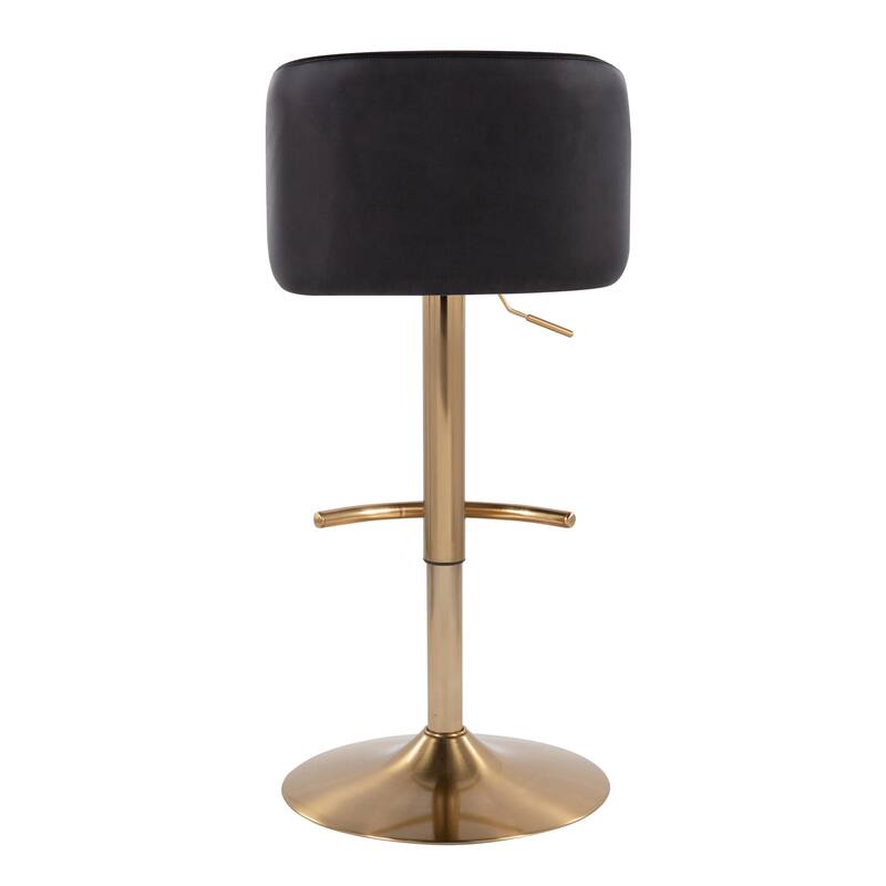 Strick & Bolton Oscar Adjustable Bar Stool with Rounded T Footrest (Set of 2)