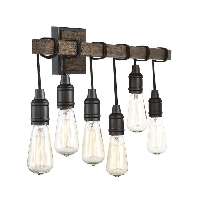 Burgess 6-Light Bathroom Vanity Light in Durango
