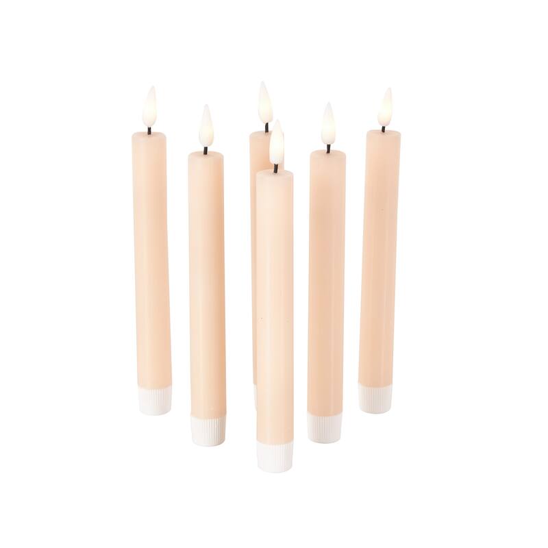 Wax Indoor Outdoor Flameless Candle with Remote Control (Set of 6)