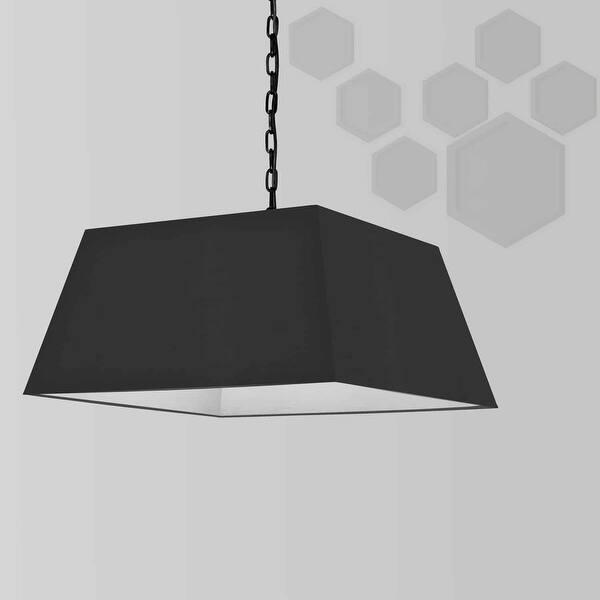 Dainolite Milano Contemporary Black Luxury Pendant Light Modern Pendant Light w/ Black Tapered