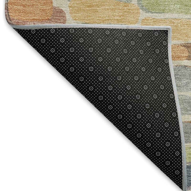 Machine Washable Indoor/ Outdoor Modern Caps Chantille Rug