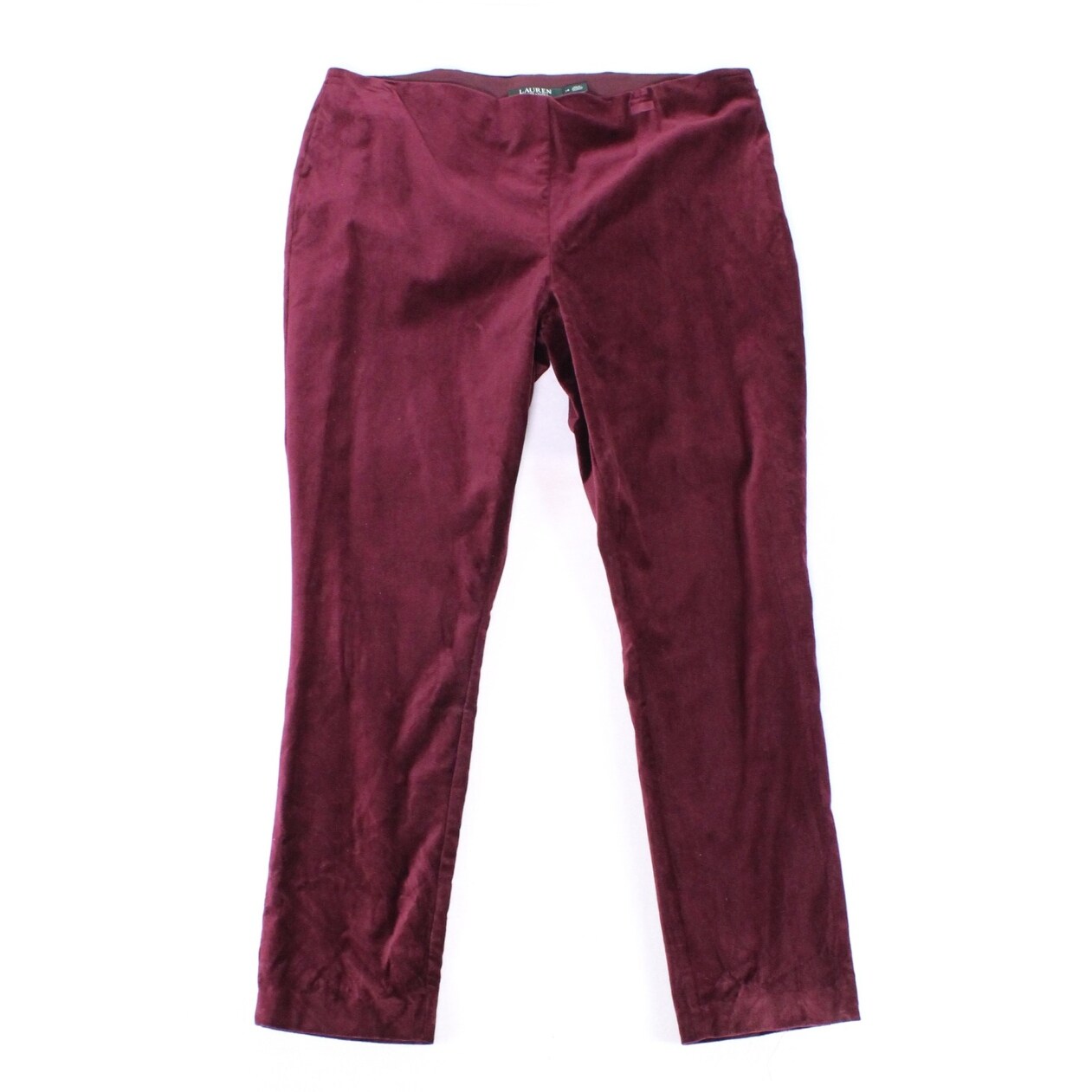 lauren ralph lauren stretch velvet straight pants