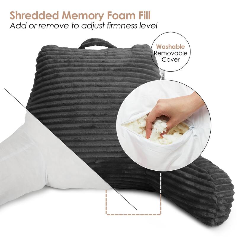 Emperyan Reading Pillow for Bed Adult with Fleece Blanket