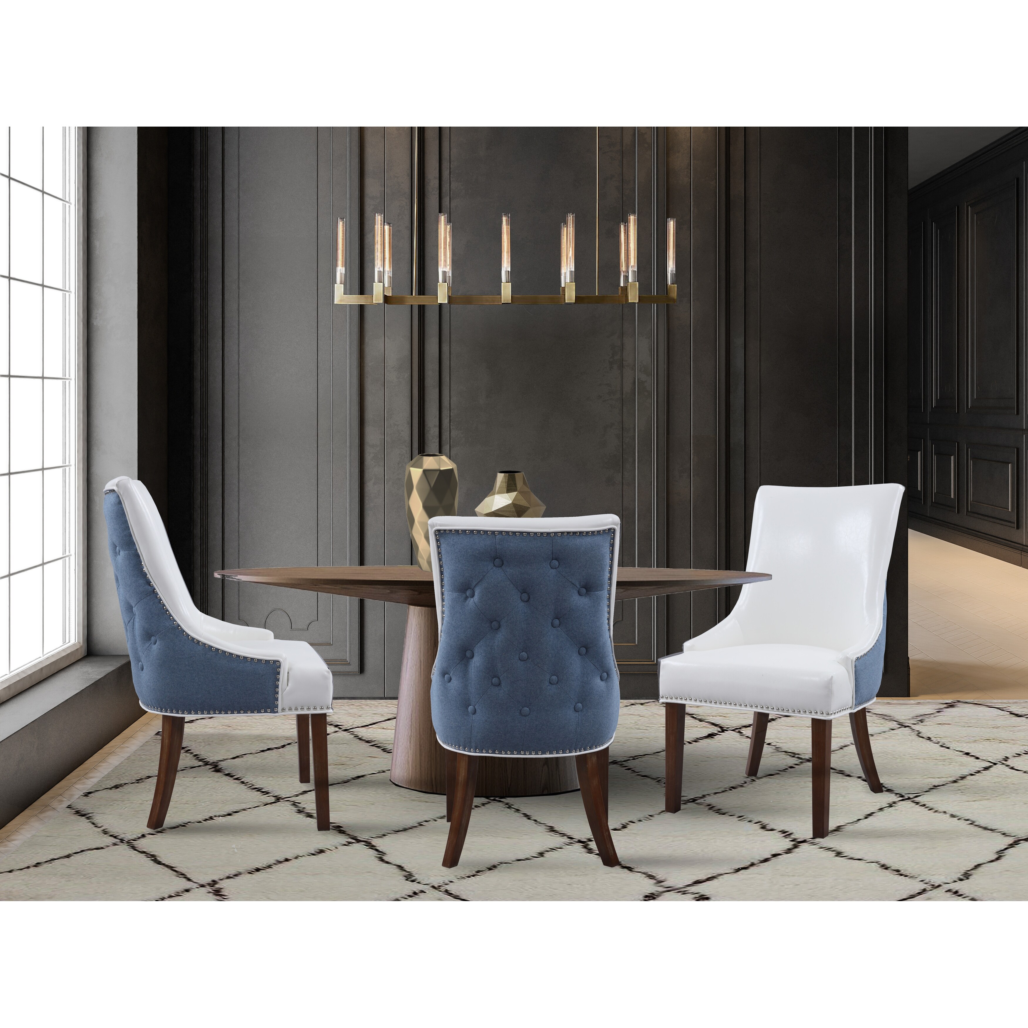 Chic Home Cooper Pu Leather Dining Chair With Solid Birch Legs N A On Sale Overstock 14595154