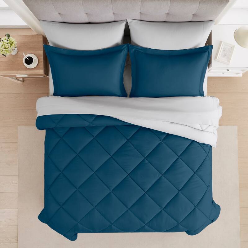 Modern Threads 7-Piece Reversible Comforter Set - Includes Comforter, Sheets, Pillowcases, Shams