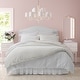 preview thumbnail 1 of 8, Laura Ashley Solid Faux Fur Ivory Duvet Cover Set