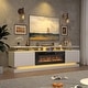preview thumbnail 36 of 97, 70"/80" Modern Fireplace TV Stand with 36" Electric Fireplace