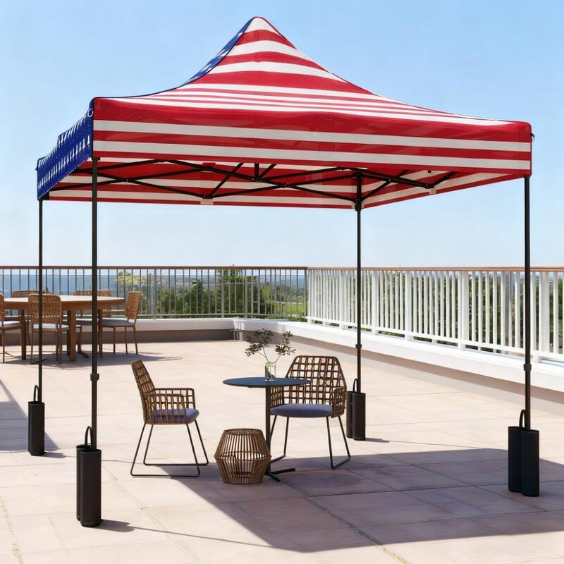 GDFStudio Outdoor Rylin Replacement Canopy Top with Oxford Cloth and Weight Bags - Colorful