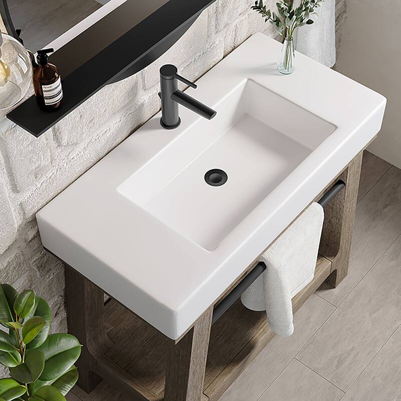 James Martin Vanities Auburn 36" Sink Console, Weathered Timber