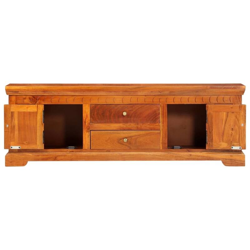 vidaXL TV Stand 46.9"x11.8"x15.7" Solid Wood Acacia - 46.8"x11.8"x15.7"