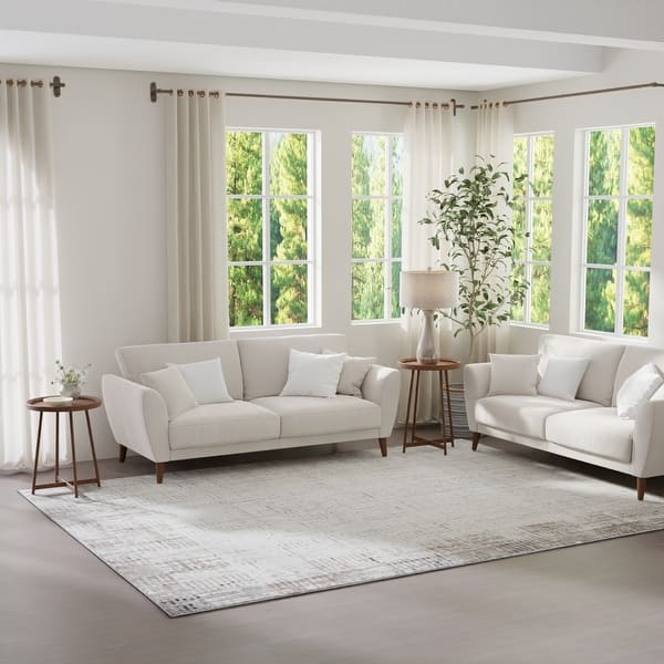 slide 2 of 33, Nourison Emily Indoor only Ivory Grey Abstract Area Rug 7' 10" x 9' 10"