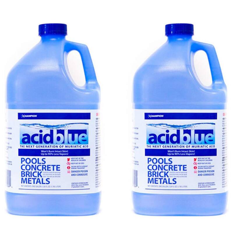 Champion Acid Blue Muriatic Acid for Removal of Stains on Driveways (2 Pack) - 19