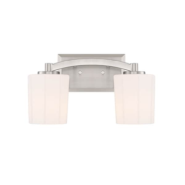 slide 2 of 11, Savoy House 8-7710-2 Whitney 2 Light 14" Wide Vanity Light Satin Nickel