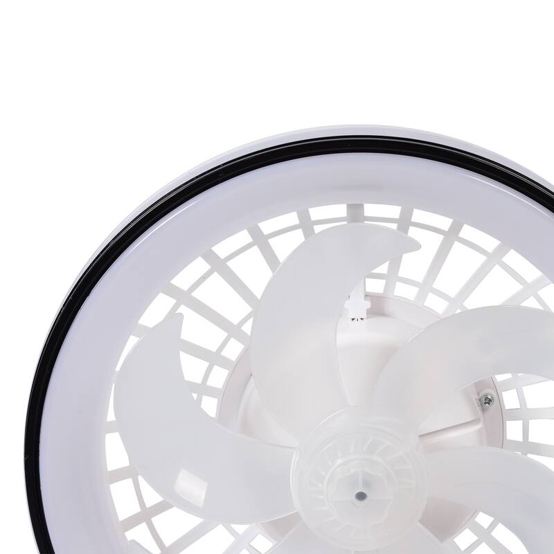 13-In Socket LED Ceiling Fans with Lights and Remote - White