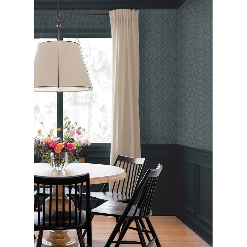 Chris Loves Julia x NuWallpaper Nova Blue Smoke Peel and Stick Wallpaper