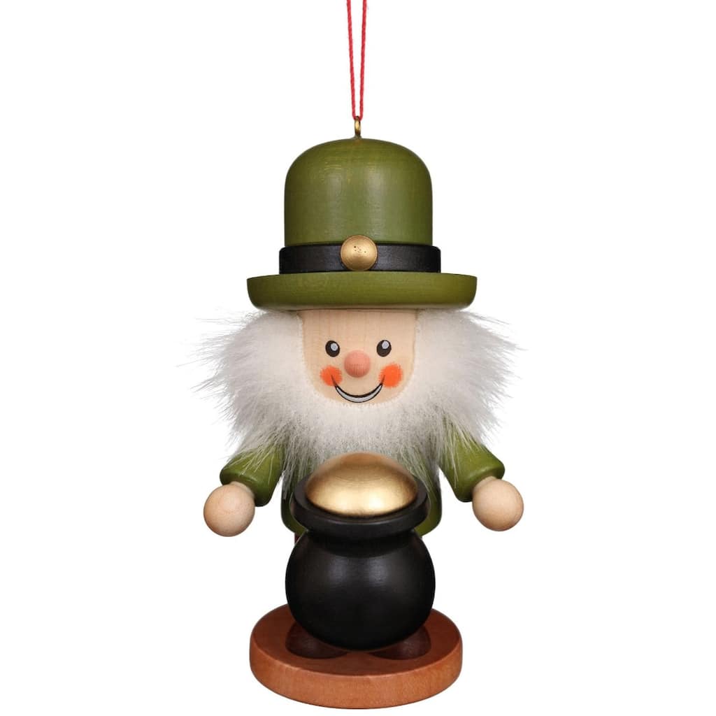 4.5" Brown and Green Christian Ulbricht Leprechaun Ornament Decoration