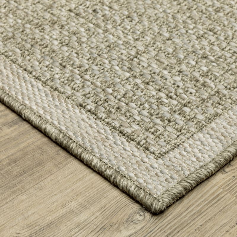 Vista Home Tangelo Textured Solid Tan/Light Brown Performance Rug.