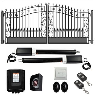 ALEKO Venice Style Dual Swing Steel Driveway Gate 12 ft with ETL