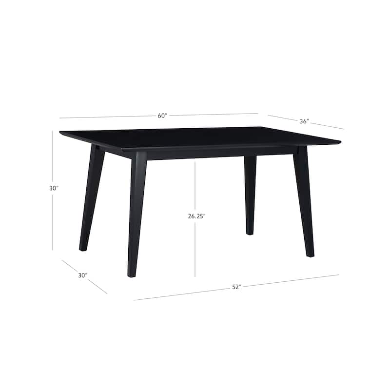 Caelan Black Wooden Dining Table