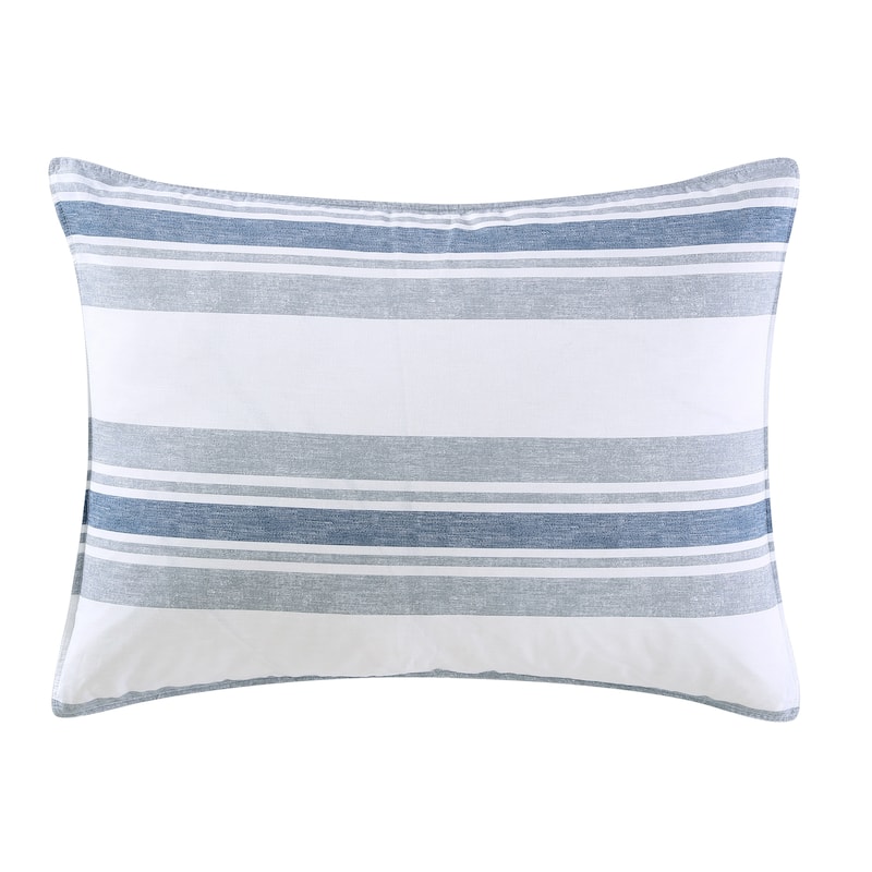 Nautica Bay Shore Cotton Reversible Navy Comforter Set