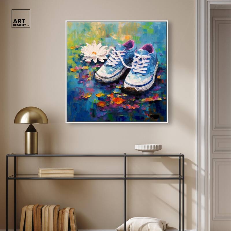 Lily Pad Sneakers Canvas by Art Remedy