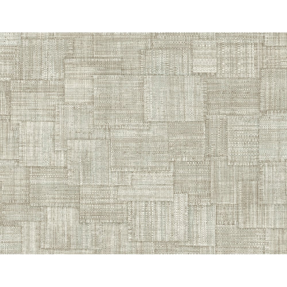 Seabrook Designs Woven Blocks Embossed Vinyl Unpasted Wallpaper