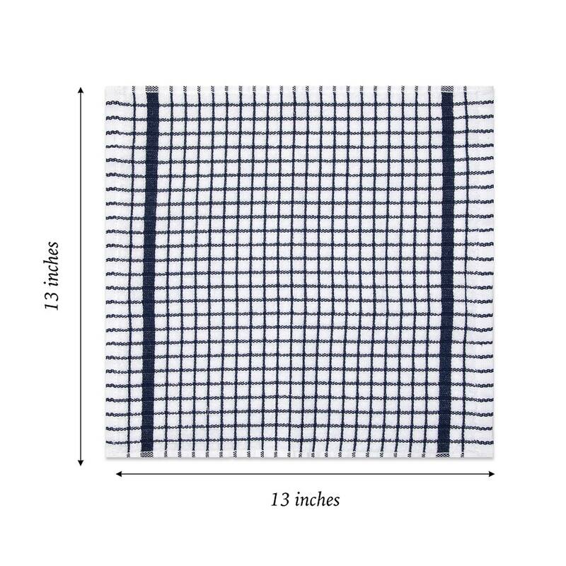 The Sloppy Chef Classic Checkered 8-Piece Dishcloths - 13x13