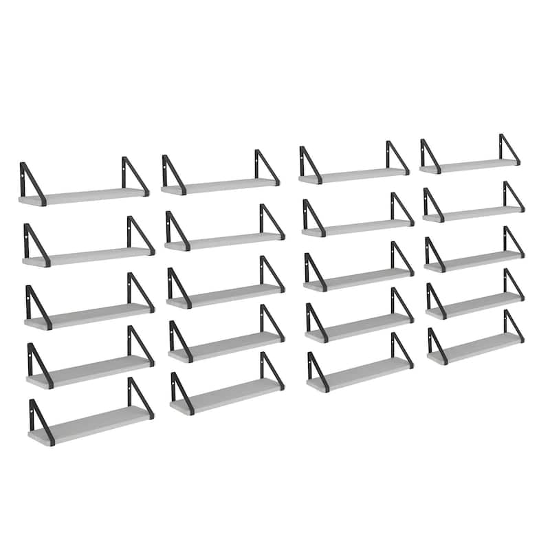 Wallniture Ponza 17"x4.5" Wood Shelves for Farmhouse Decor, Wall Bookshelves, Decorative Shelf, Custom Finish and Piece Options