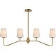preview thumbnail 1 of 9, Maxim 12697WT Durham 4 Light 5" Wide Linear Pendant Natural Aged Brass