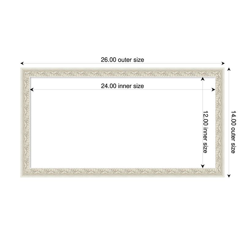 Bethany Framed Dry Erase Magnetic Board - 26 x 14 in - Bethany Silver