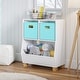 preview thumbnail 24 of 24, RiverRidge Kids Catch-All 24in Toy Storage Organizer with 2 Cubbies and 2 Storage Compartments - with Optional Bins White with 2 Aqua Bins