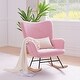 preview thumbnail 21 of 27, VECELO Rocking Chair Padded Seat with Pocket, Rocking Chair Nursery Rocker, Set of 1/2