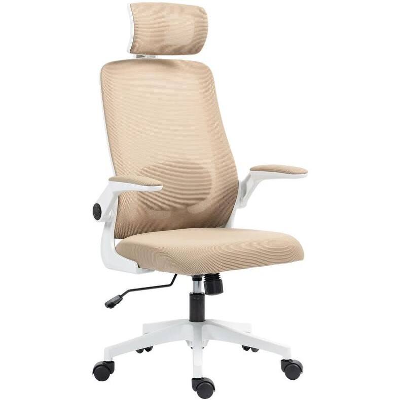 Ergonomic Desk Chair with Flip-up Armrest,Mesh Office Chair,Rotatable Headrest, Adjustable Lumbar Support