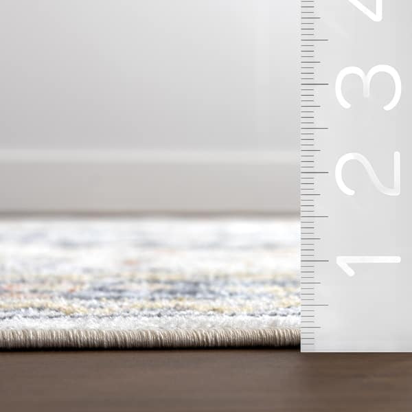 dimension image slide 0 of 2, Nuloom Bonia Traditional Medallion Machine Washable Area Rug