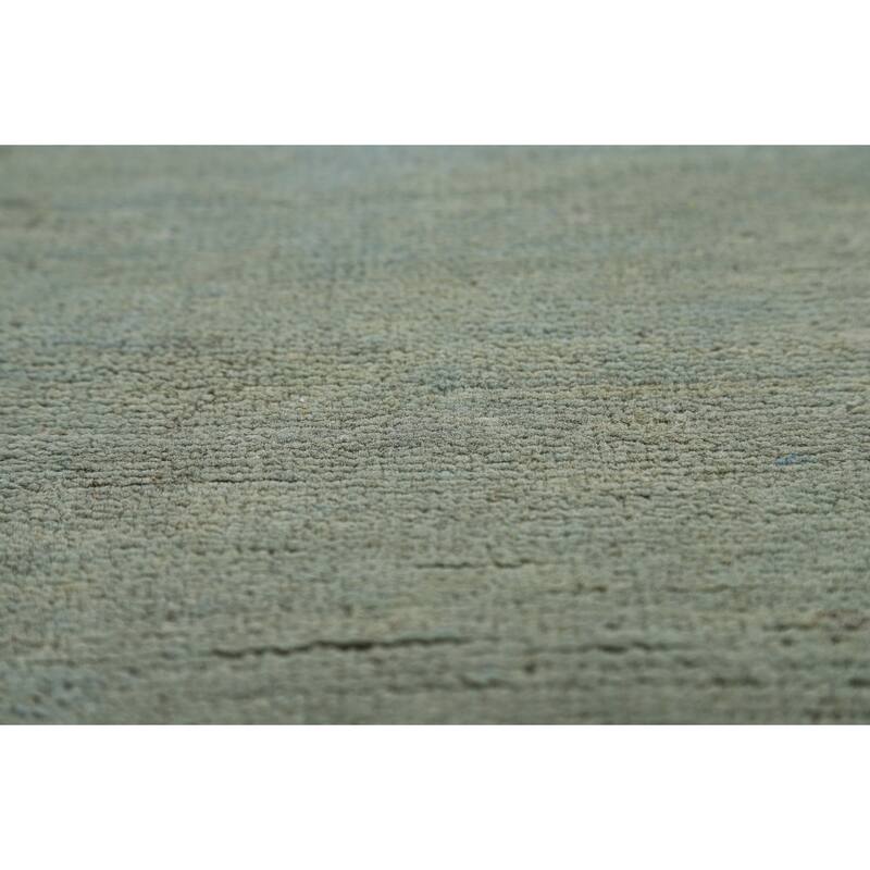 Green Gabbeh Modern Foyer Rug Hand-Knotted Accent Wool Carpet - 2'9"x 4'0"