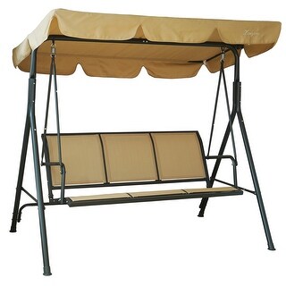 Kozyard Belle 3-person Outdoor Patio Swing with Canopy