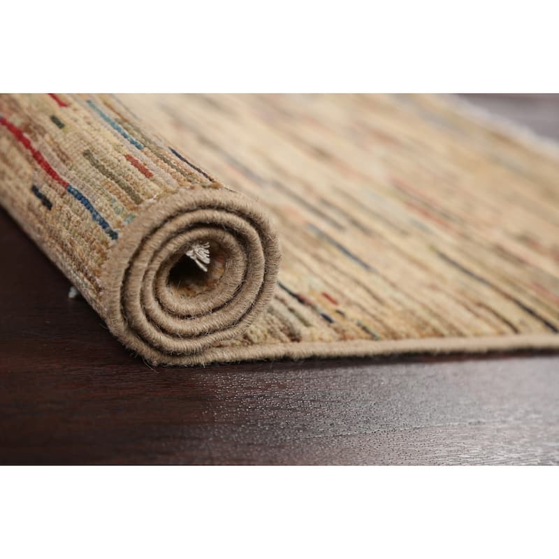 Contemporary Gabbeh Kashkoli Area Rug Wool Hand-knotted Foyer Carpet - 2'7" x 3'10"