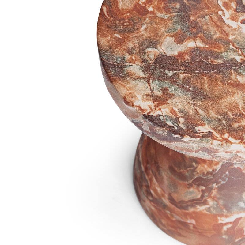 Studio London Monia Stylish Indoor and Outdoor Faux Marble End Table