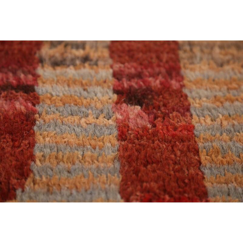 Geometric Moroccan Oriental Area Rug Handmade Modern Wool Carpet - 6'8" x 9'8"