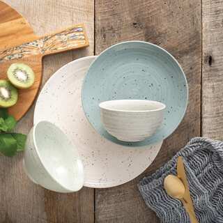 Sango Siterra Mixed 16 Piece Dinnerware Set, Service for 4